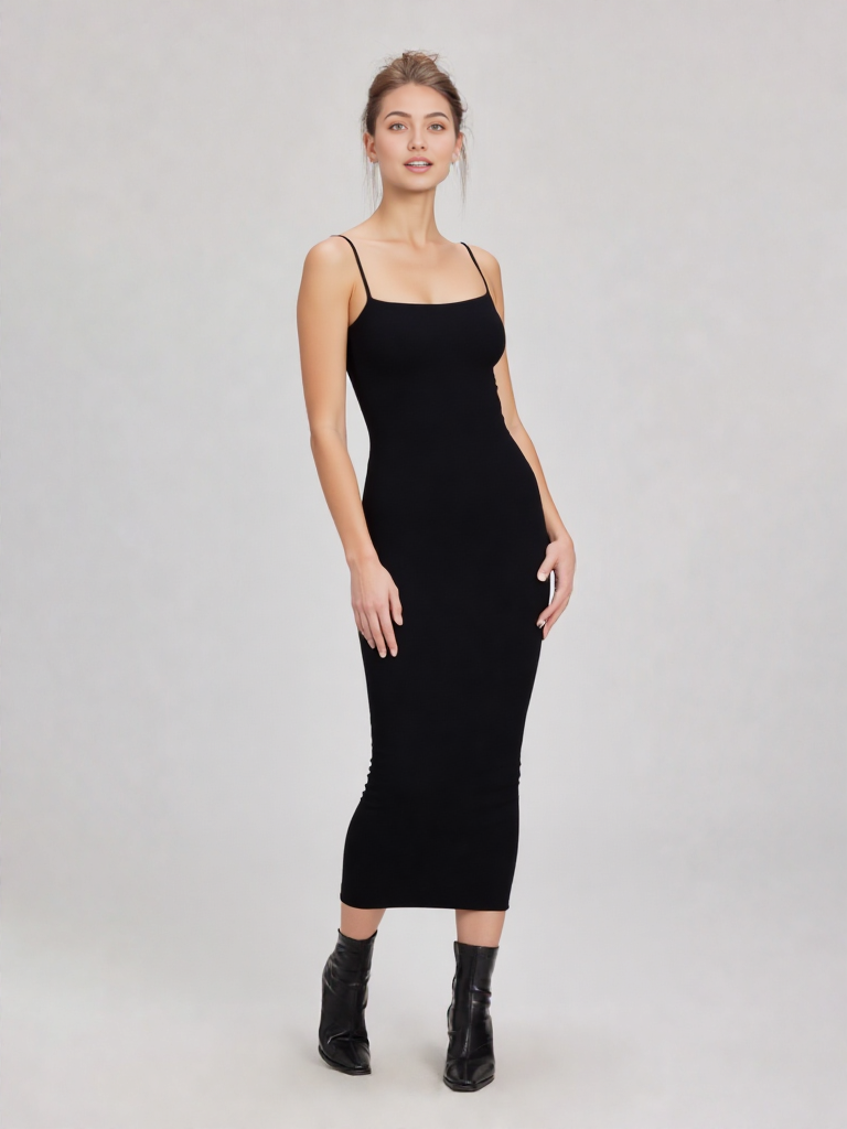 Sleek Cami Strap Maxi Dress